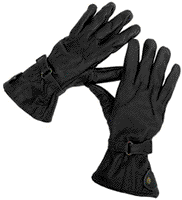 biker black leather gauntlet gloves