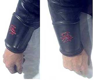 black steel road warrior cuffs gauntlets street armor