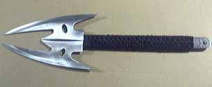 futuristic dagger thowing axe combination fantasy weapon